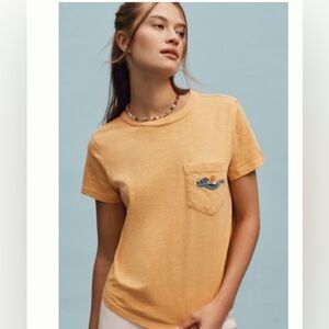 NWT Pilcro Embroidered Pocket Tshirt